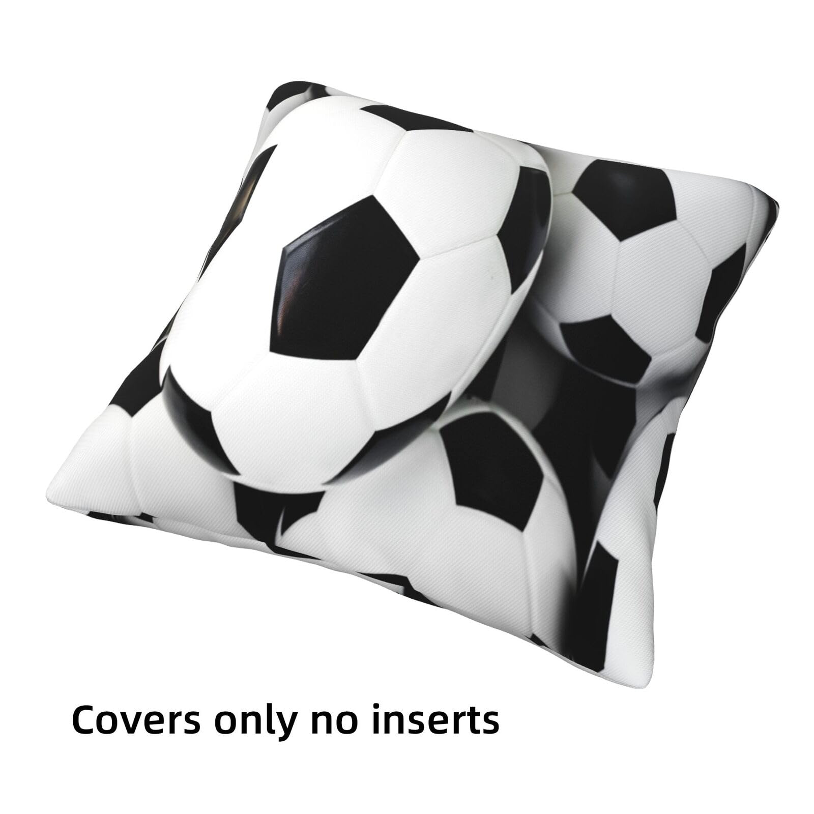 KHWEJ Taie D'oreiller 50x50 Cm Imprimer Housse Coussin Pour Maison Le Salon Taie Oreiller Réversible Housse De Coussin,Décoration Pour Ados, Motif Gazon De Terrain De Football, Vainqueur Du Match Du