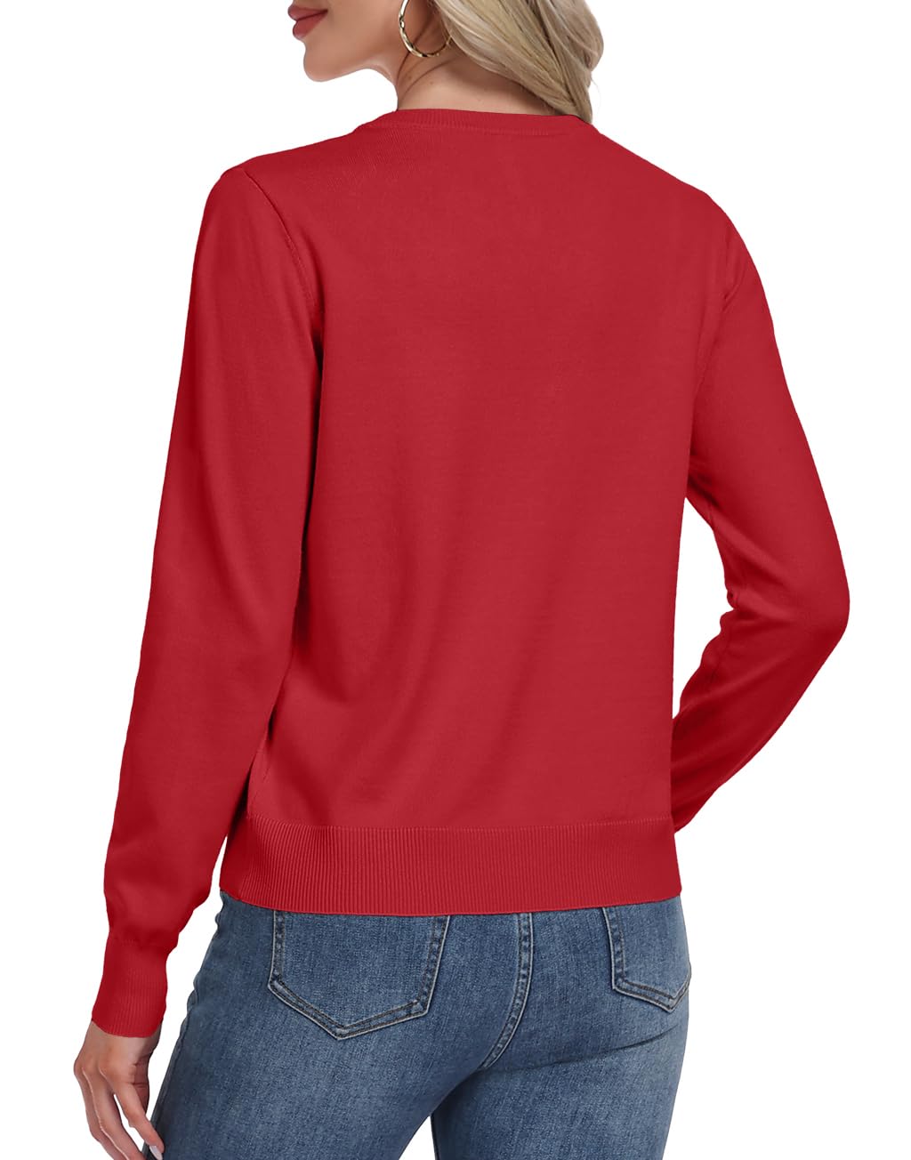 GRECERELLE Cárdigan suave para mujer, elegante, ligero, de manga larga, suéter de punto con botones de perlas para mujer, otoño, invierno, citas y fiestas