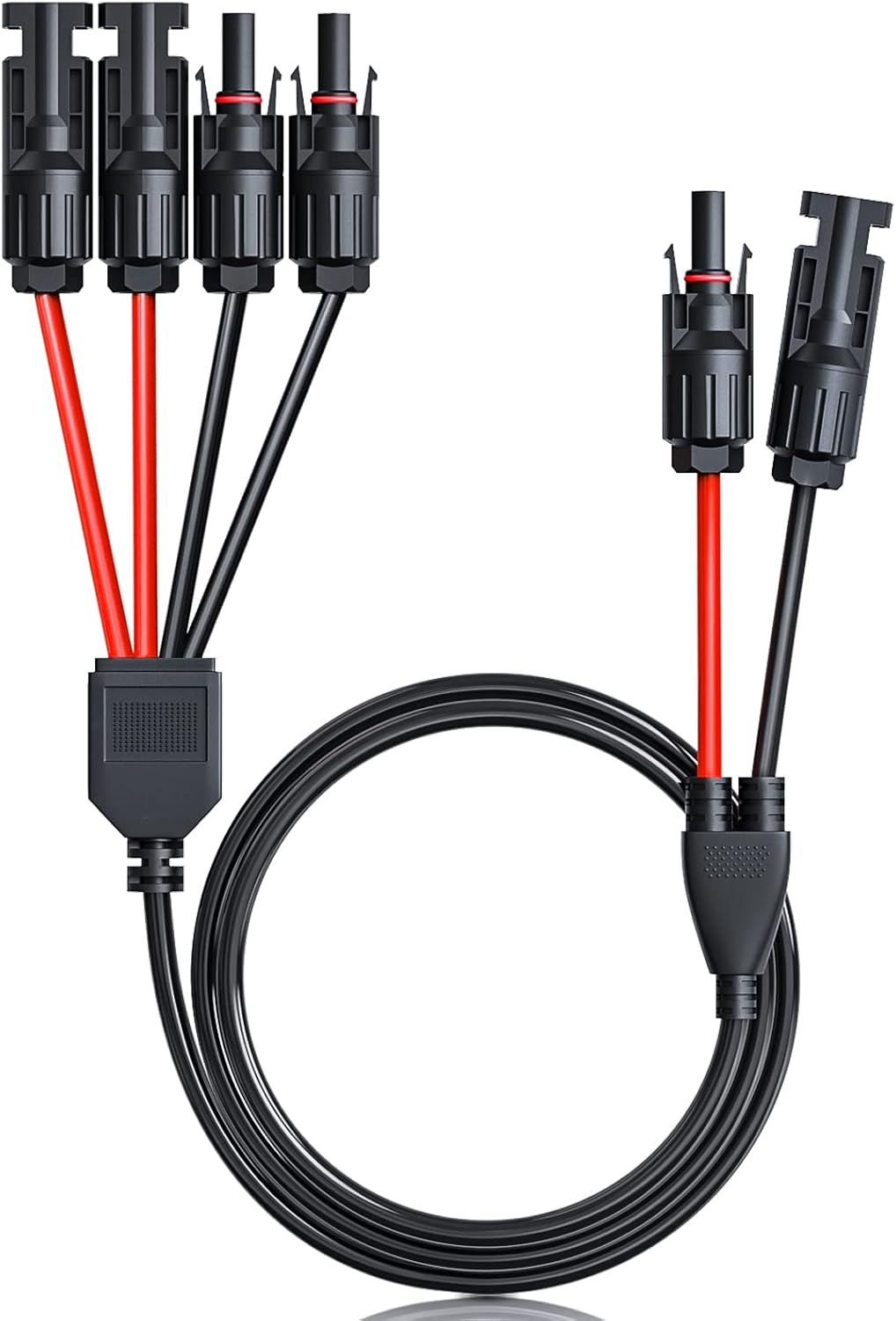 ELECTOP Solar Panel Connector Extension Cable 3.5Ft, 2-in-1 Solar Y Branch Connectors Parallel Adapter Cable, Solar Panel Wire Splitter Male/Female Plug Tool Kit for Solar Panels Solar Generator RV