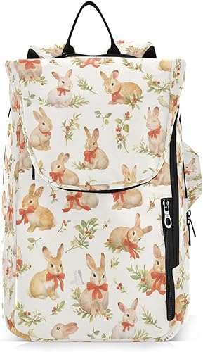 Tenni - Bolsa de raqueta de bádminton ligera de dibujos animados lindos conejos pequeños, lazo rojo, accesorios deportivos mochila para tenis,