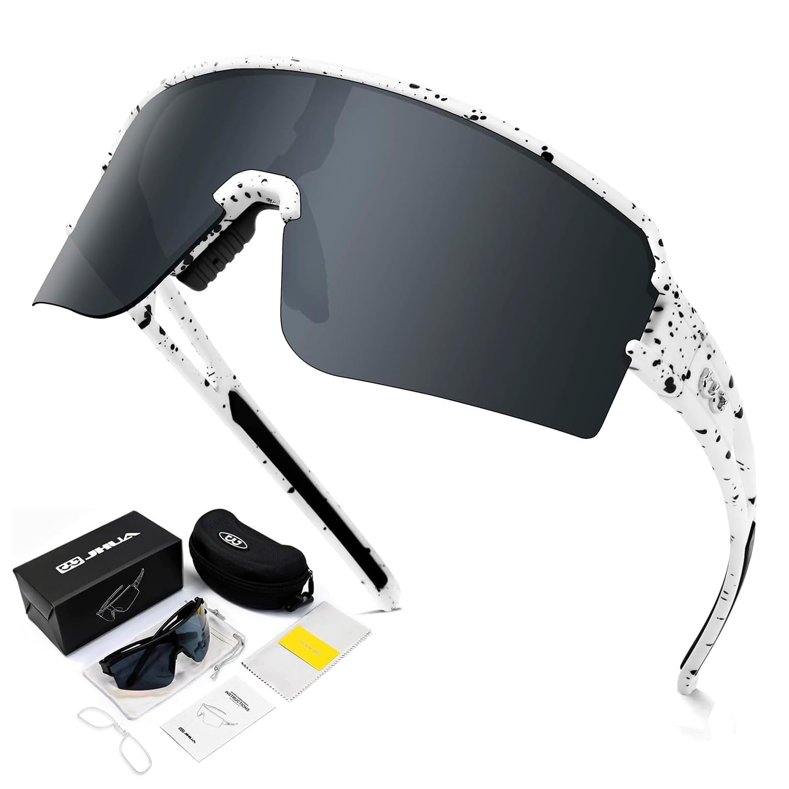 FMY Polarised Cycling Glasses, UV400 Sports Sunglasses for Men Women, Ideal for Running Fishing Baseball Outdoor Sports — image 1