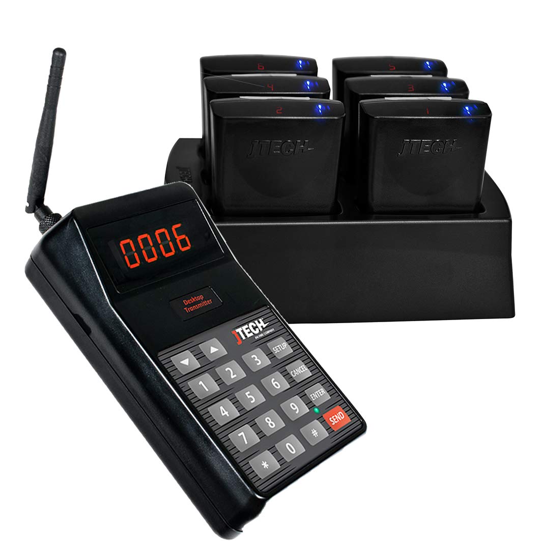 JTECH Church Nursery Paging System - 6 Rugged Pagers