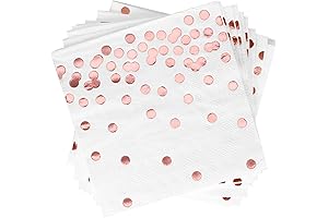 Premium Rose Gold Foil Cocktail Napkins for Refined Gatherings