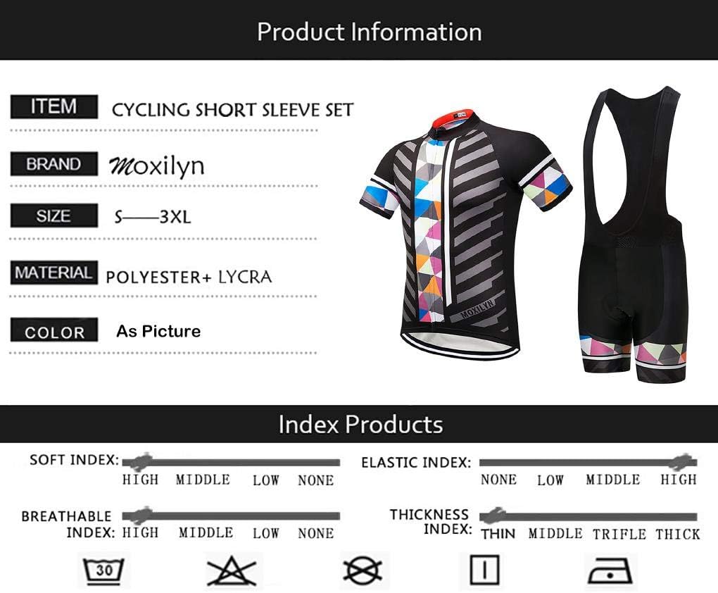 Men's Bike Clothing Set Cycling Jerseys Road Bicycle Shirts Kit + Bib Shorts Quick-Dry Full Zipper Riding Clothes