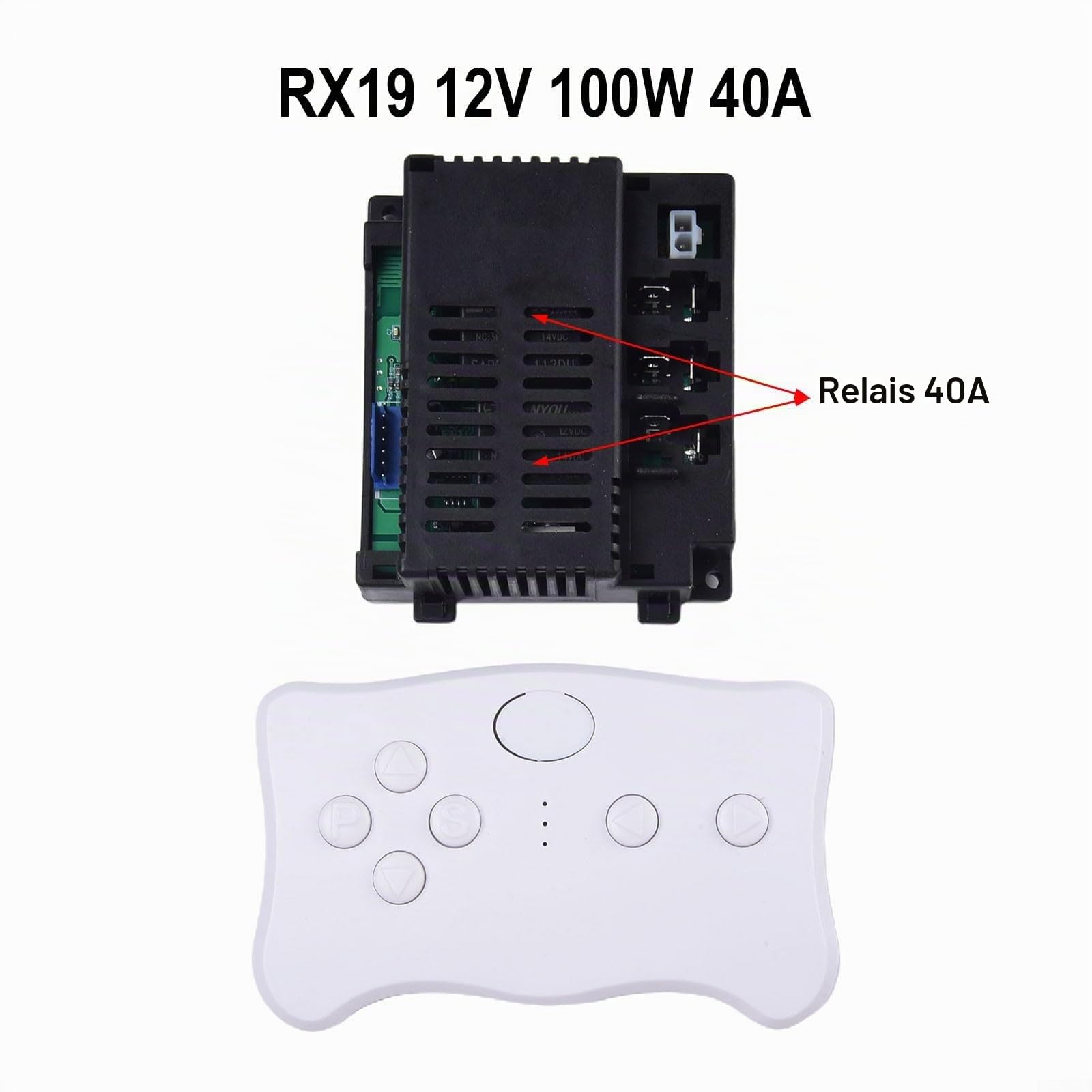 Boîte de Réception de Contrôle Weelye Parfaite de Remplacement pour les Modèles RX18 et RX19 (RX19 Ensemble Complet 12V)