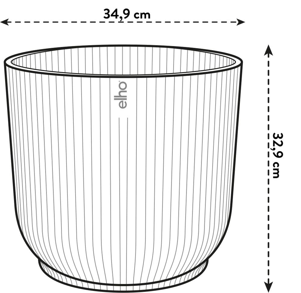 elho Vibes Fold Rund Rollen 35cm Blumentopf - Zartrosa | ∅ 34.9 x H 32.4 cm | für den Innenbereich | 100% recyceltes Plastik