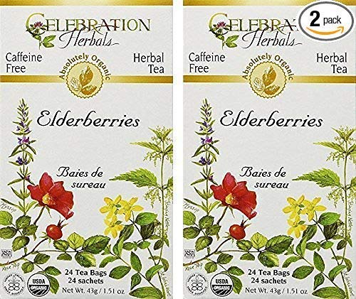 Celebration Herbals Elderberries Herbal Tea - 2 Pack (48 Bags in Total)