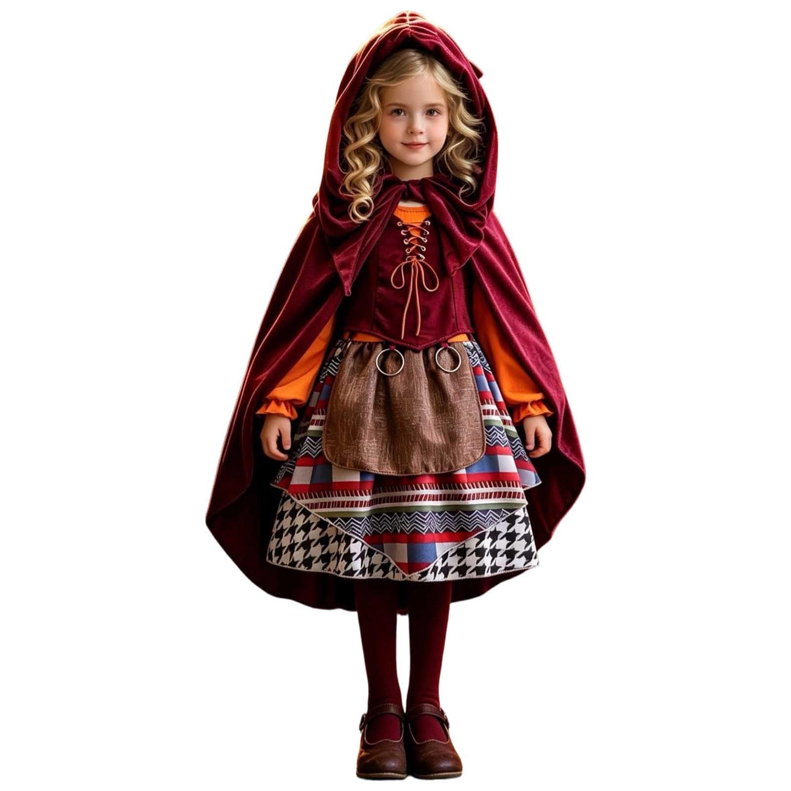 Vestito Halloween per Bambina Disfraz Cosplay Disfraz Halloween per Bambina Abito Confortevole Senza Restrizioni Completo di Vestiti da Festa per Bimbe Vestito da Festa per Festa, Cosplay, Carnevale