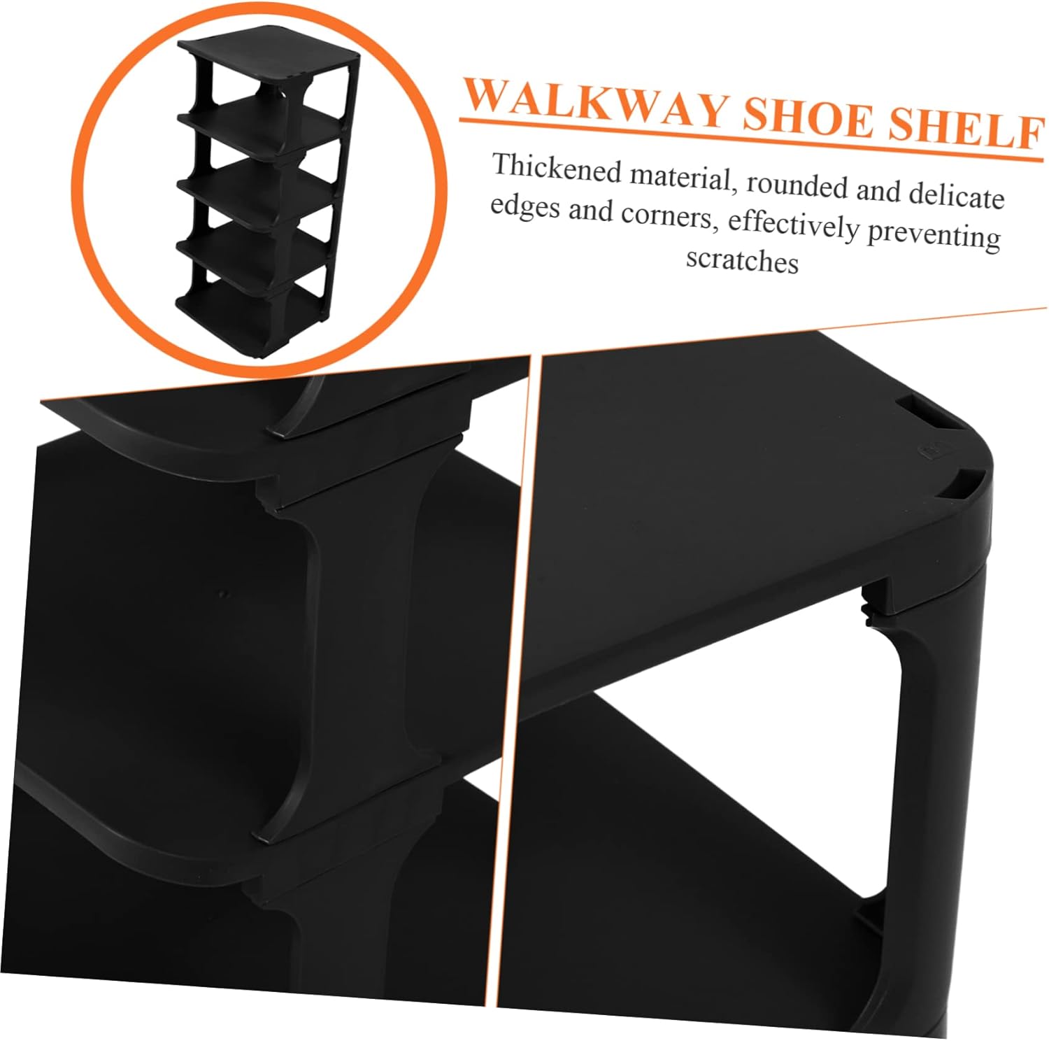 Multi Function Plastic Shoe Holder Combination Shoe Slots Organizer for Entryway Walkway Simple Stackable with Sturdy Design for Home Storage and Space Saving