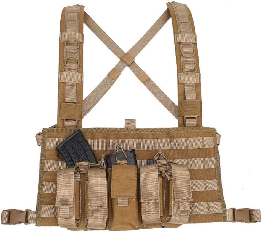 Outdoor Sports Airsoft Gear Tactical Molle Vest Pouch Bag Carrier Camouflage Combat Assault Tactical Chest Rig