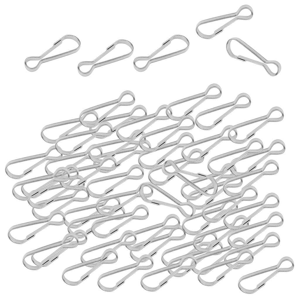 Oshhni 100 Pièces Mousqueton Ressort Fermoir Crochet Attache Métal Inoxydable Léger à Fermeture Rapide Adapté pour Randonnée Camping Pêche Jardin Mai,