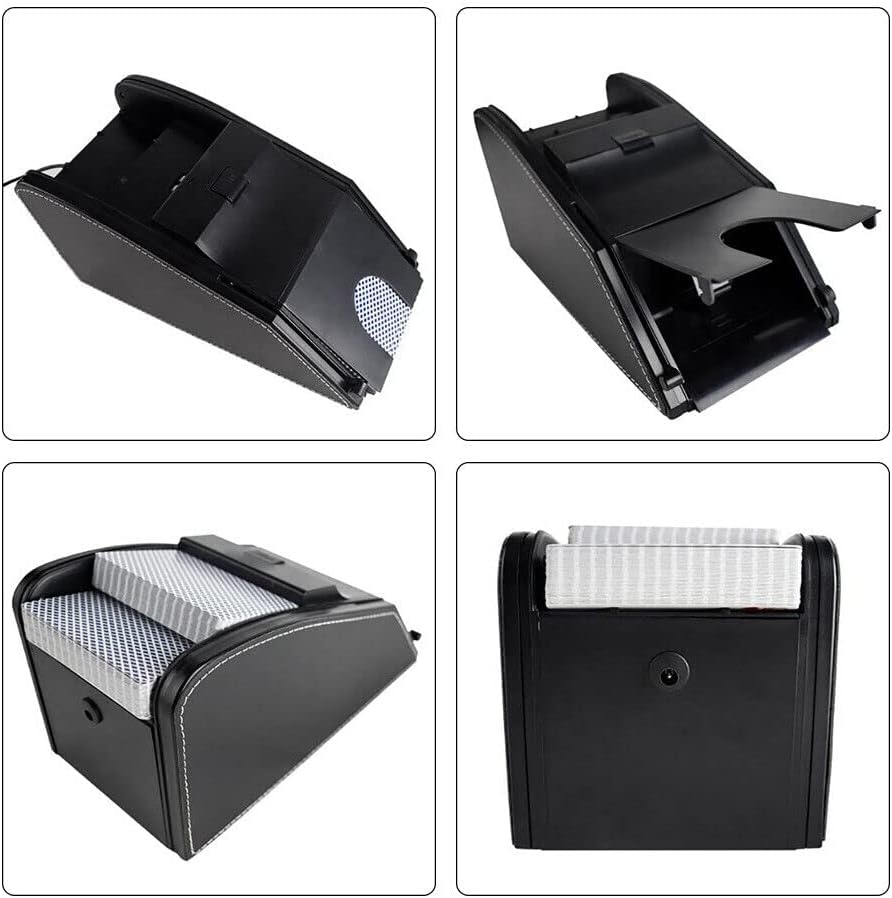 YIYIBYUS Automatic Card Shuffler for 1 or 2 Decks of Cards 110V Electric Card Shuffle Machine for Home Party Use Bridge Or Poker Sized Playing Cards, Paper Card and Plastic Card