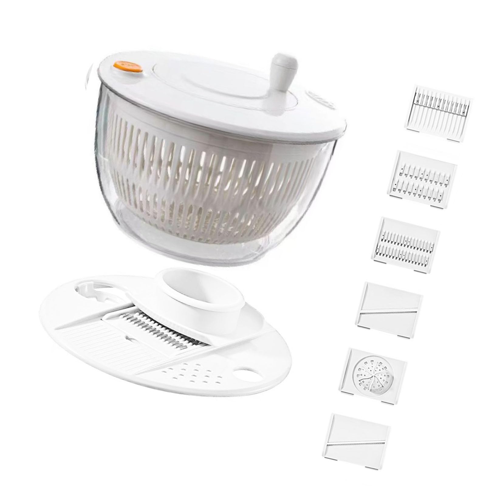 TEMOOUES Space Saving Salad Dehydrator for Daily Use Including Detachable Parts and Strong ABS Construction Quick Vegetable Dryer