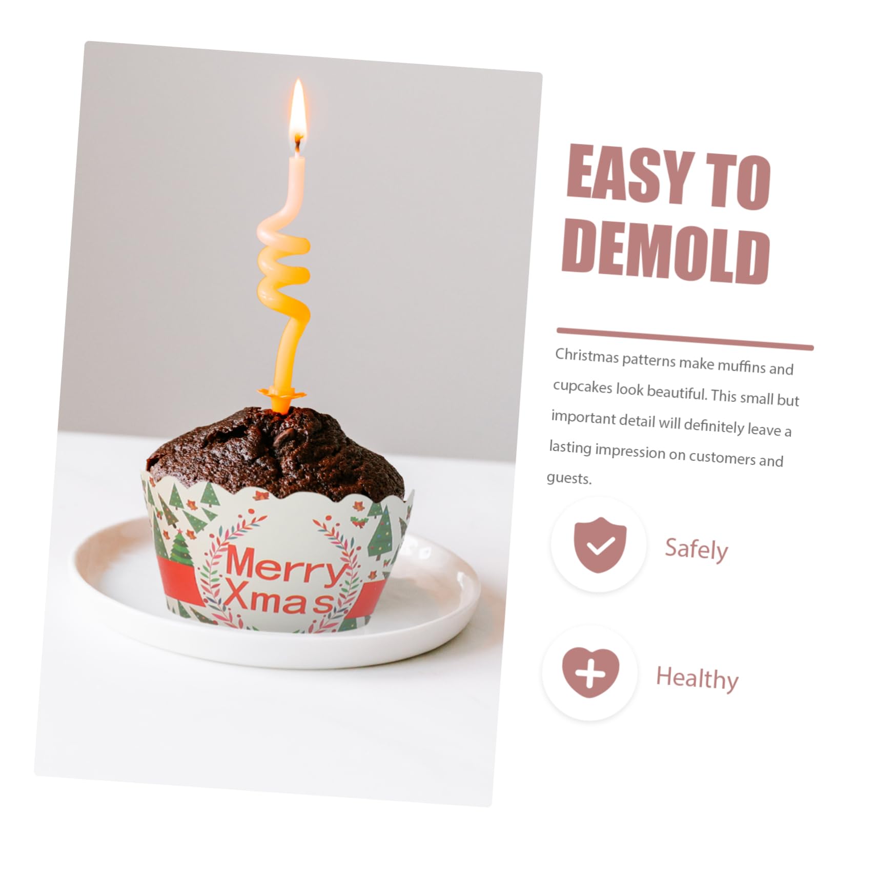 Cabilock 3 Sätze Weihnachtskuchenbecher Papierbecher Abschluss Cupcake Förmchen Backzubehör Backbecher Mit Deckel Mini Cupcake Behälter Cupcake Förmchen Goldene Muffin 150 Stück * 3