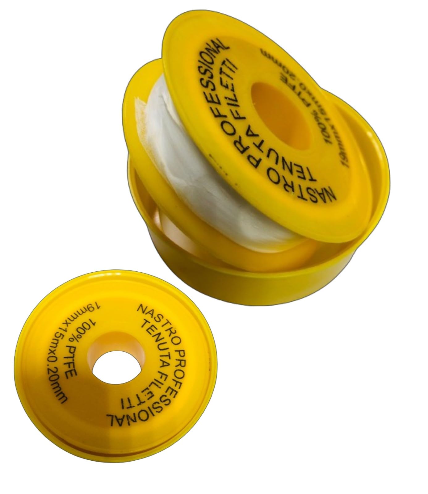 FitakPTFE Teflon Tape for Plumbing and Gas Connections, 19mm Width x 15m Length x0.20mm-(water tape/thread seal tape)- 2pcs