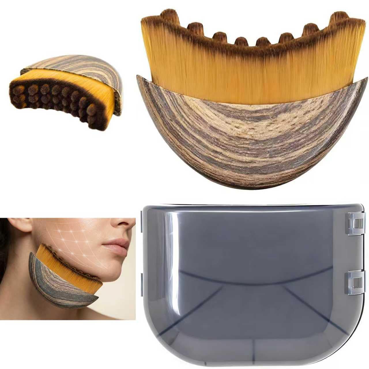 Lymphatic Contour Face Brush-Anti-Puffiness,Lymphatic Drainage Massager for Chin & Neck Improves Skin Glow Enhances Skincare Absorption, Skin Firming,Detox & Lift,mproves Skin Glow & Absorption