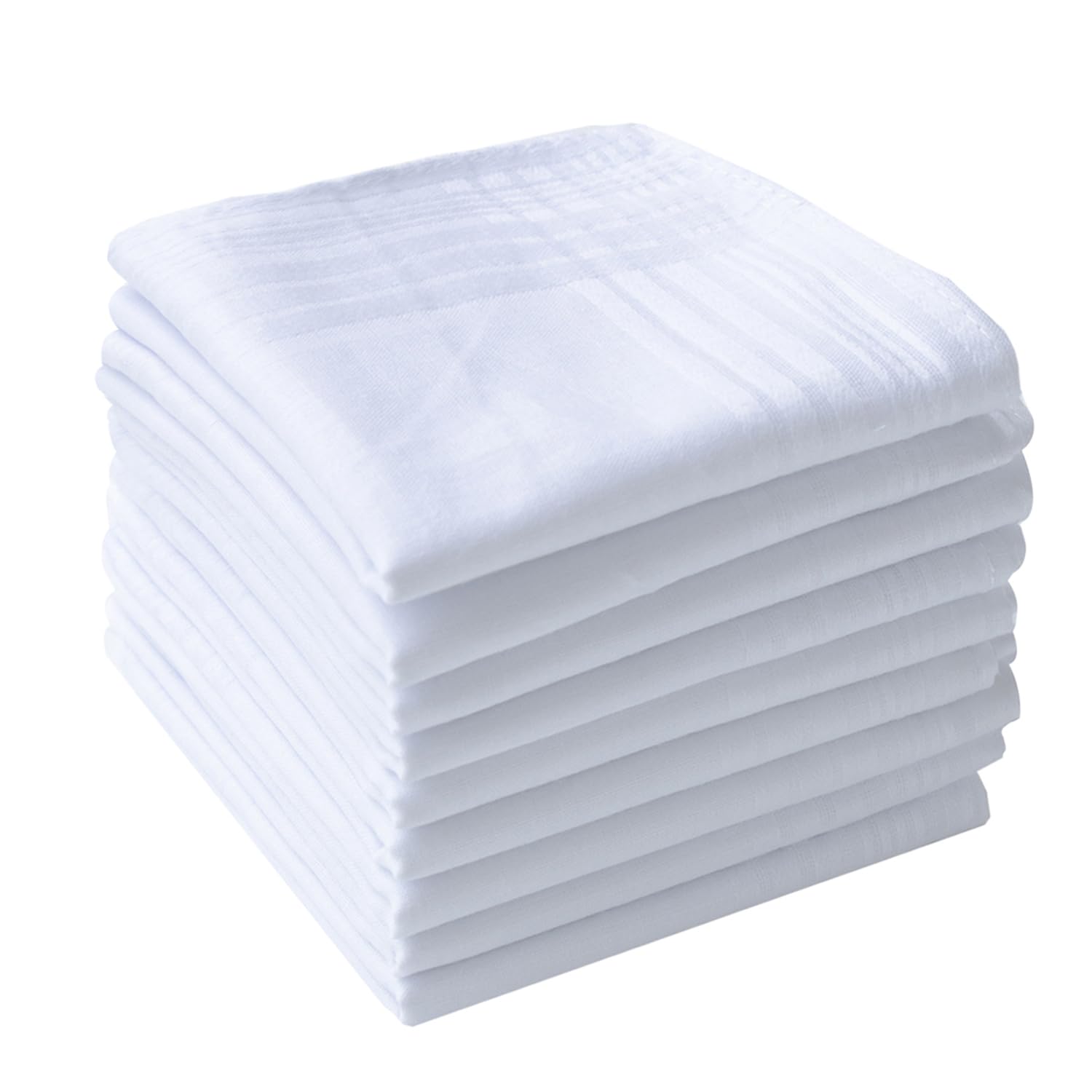 Men's Pure Cotton Handkerchief White Hankies