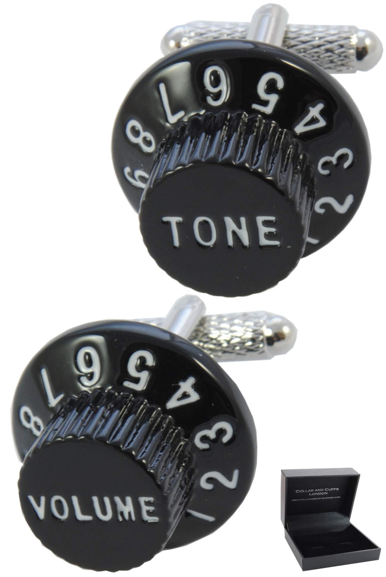 Cufflinks for Men Music - with Box - Novelty Metal Designer Fun Cufflinks - Solid Brass Metal - Music and Film - One Pair