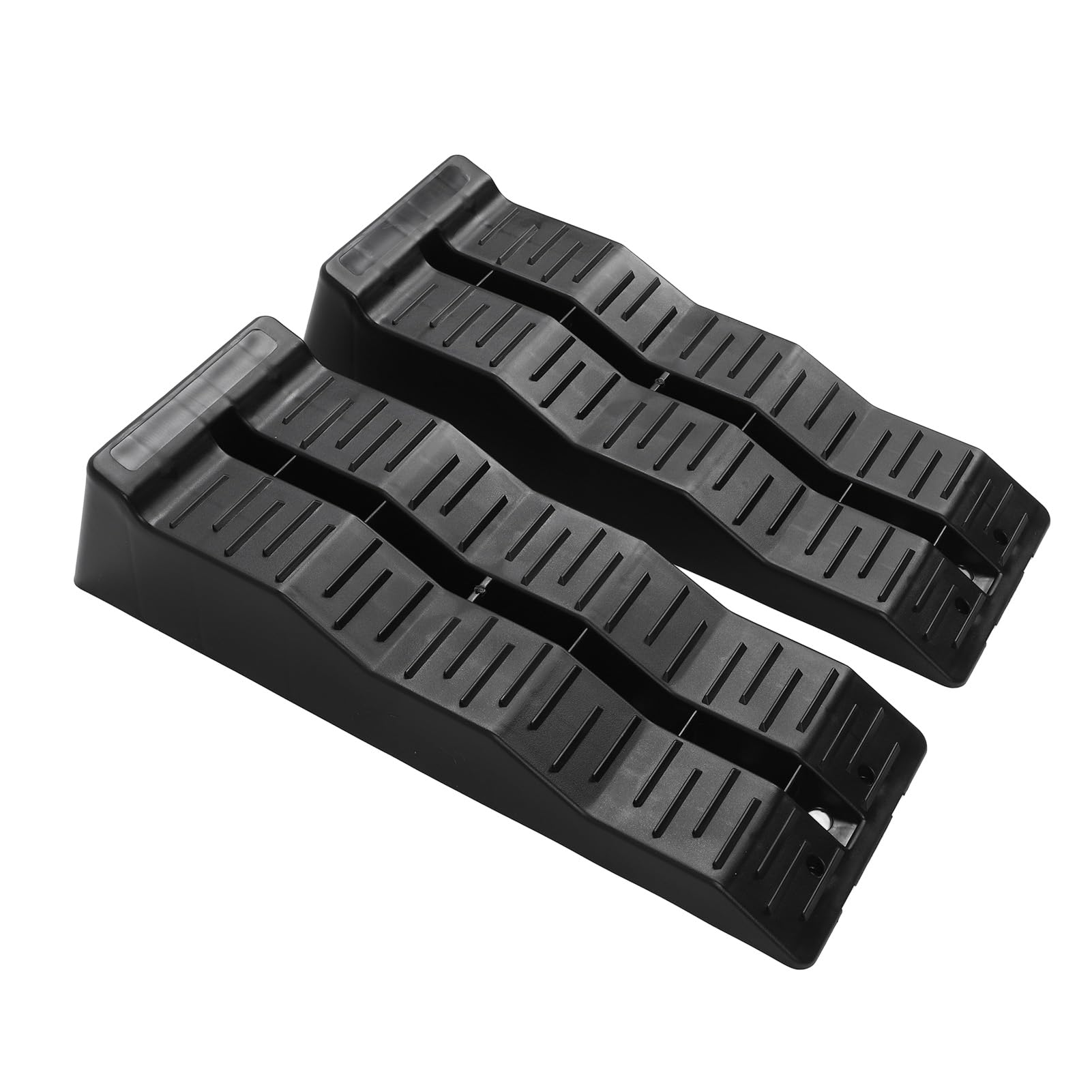 Rampas de nivelación para RV y autocaravanas, Resistencia Pesada de 11000 LB, Bloqueo Antideslizante de HDPE Duradero, Ideal para campings, Viajes en Carretera y Almacenamiento Compacto