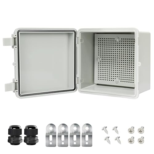 HoHaing Caja de conexiones IP65 Caja eléctrica impermeable para exteriores, caja de proyectos de plástico ABS con bisagras, caja de caja universal