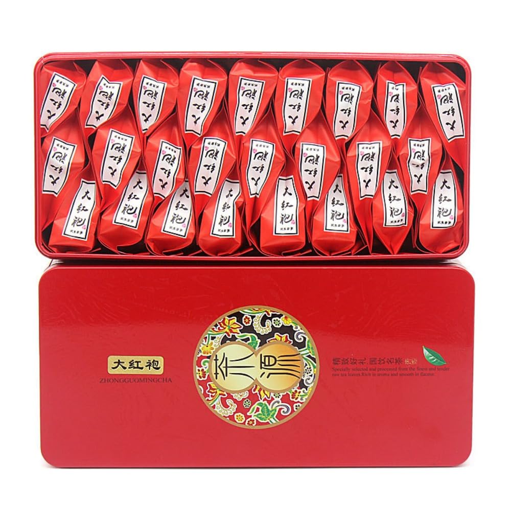 Da Hong Pao - Starkes Aroma Große Rote Robe125g (Schachtel Mit 25 Beuteln) * 2 - Reichhaltiges Tee-Aroma Oolong-Tee