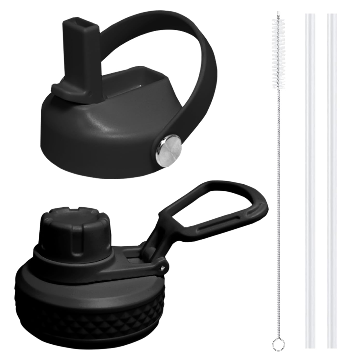 SENDESTAR Straw Lid for Hydroflask Wide Mouth Water Bottle with 12,16,18,20,24,32,40,64 oz, Auto Flip Straw Top Cap fit Most Wide Mouth Bottles, Sports Cap Water Bottle Accessories Top Replacement