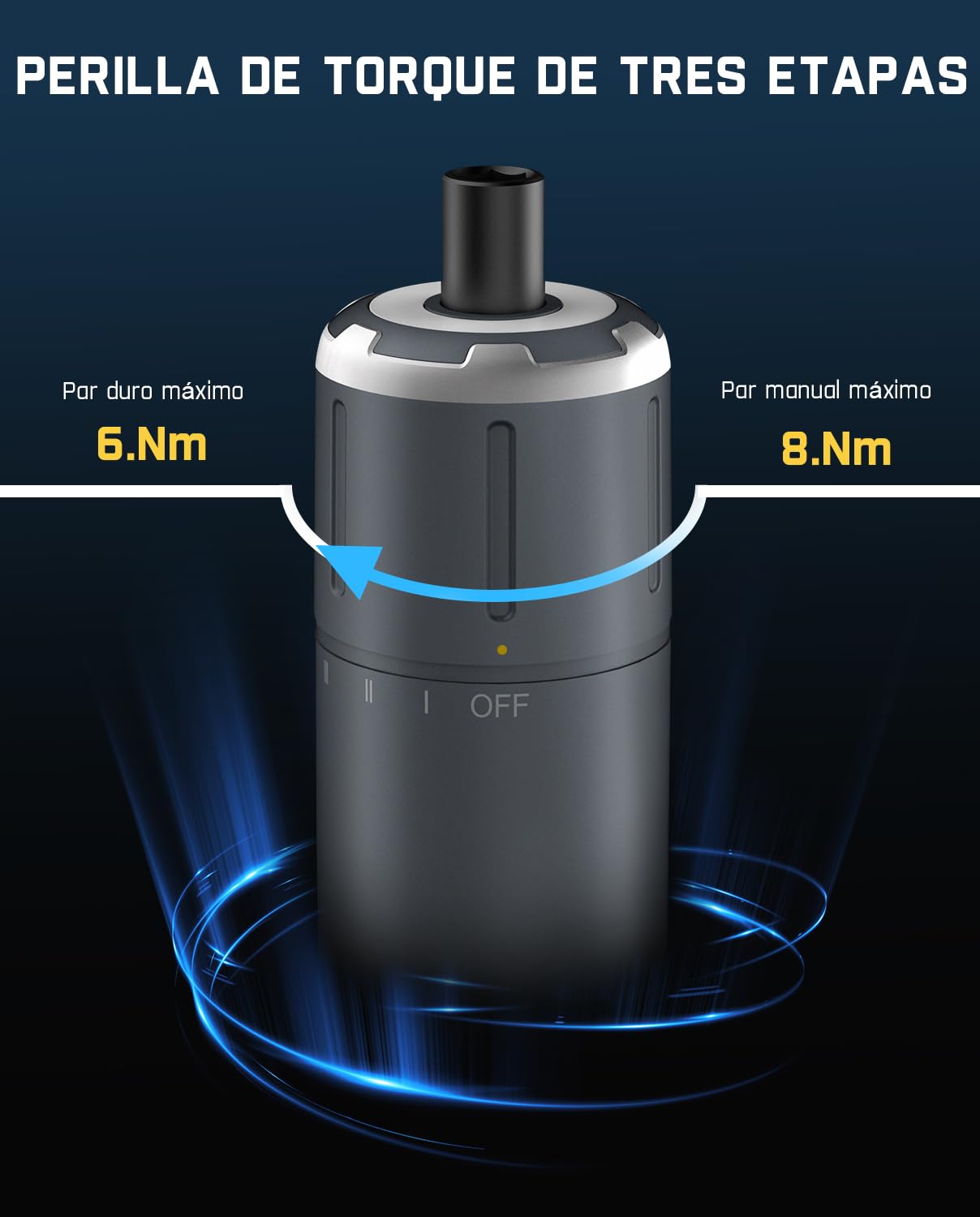 Fanttik Potente Destornillador Eléctrico de 3.7V, Juego de Destornilladores Recargable de 16 Puntas Máx 6 N.m, 3 Ajustes de par con Luz LED para Reparación de Muebles/Computadoras - S1 Pro
