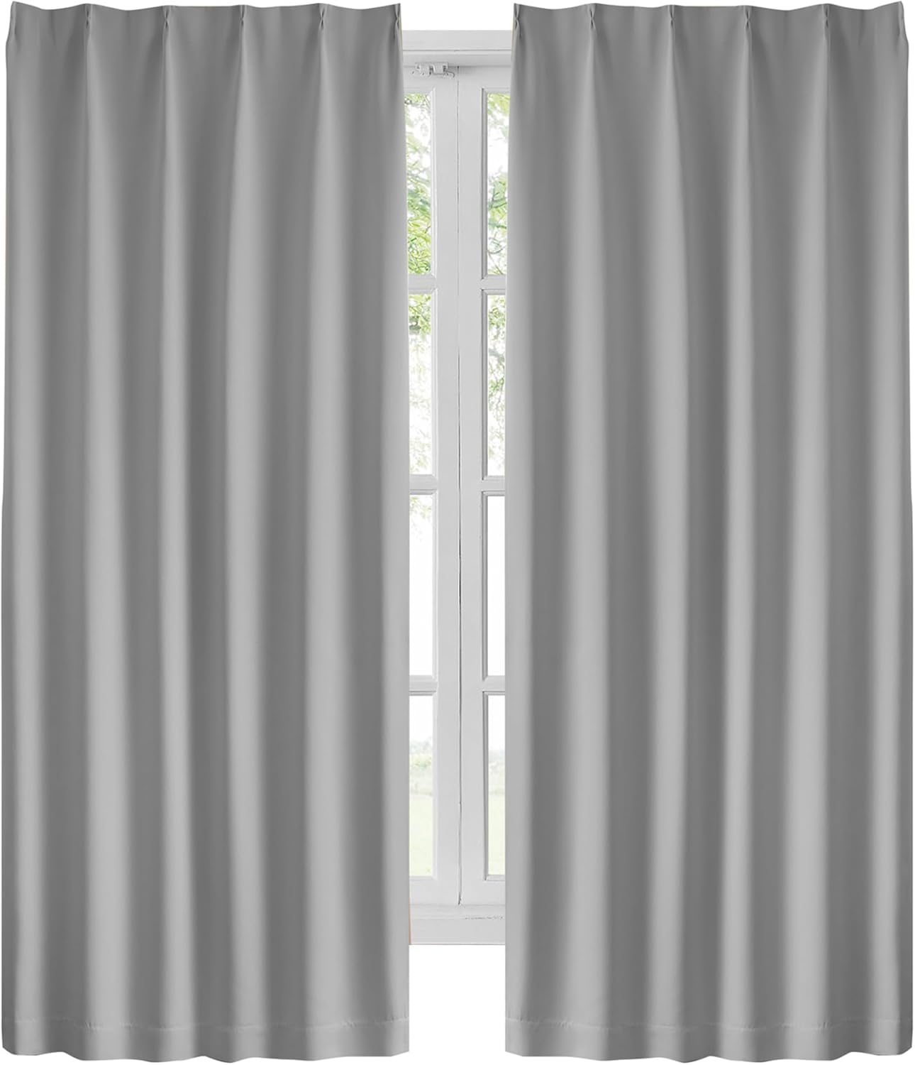 Hansleep カーテン 1級遮光 幅150cm×丈200cm スカイブルー 2枚組 断熱 防寒 防音 省エネ 厚手 無地 おしゃれ 洗える 寝室 リビング用 (ライトグレー, 幅150cm×丈200cm) Amazonで販売中 Hansleep カーテン 1級遮光 幅150cm×丈200cm スカイブルー 2枚組 断熱 防寒 防音 省エネ 厚手 無地 おしゃれ 洗える 寝室 リビング用 (ライトグレー, 幅150cm×丈200cm) Amazonで販売中