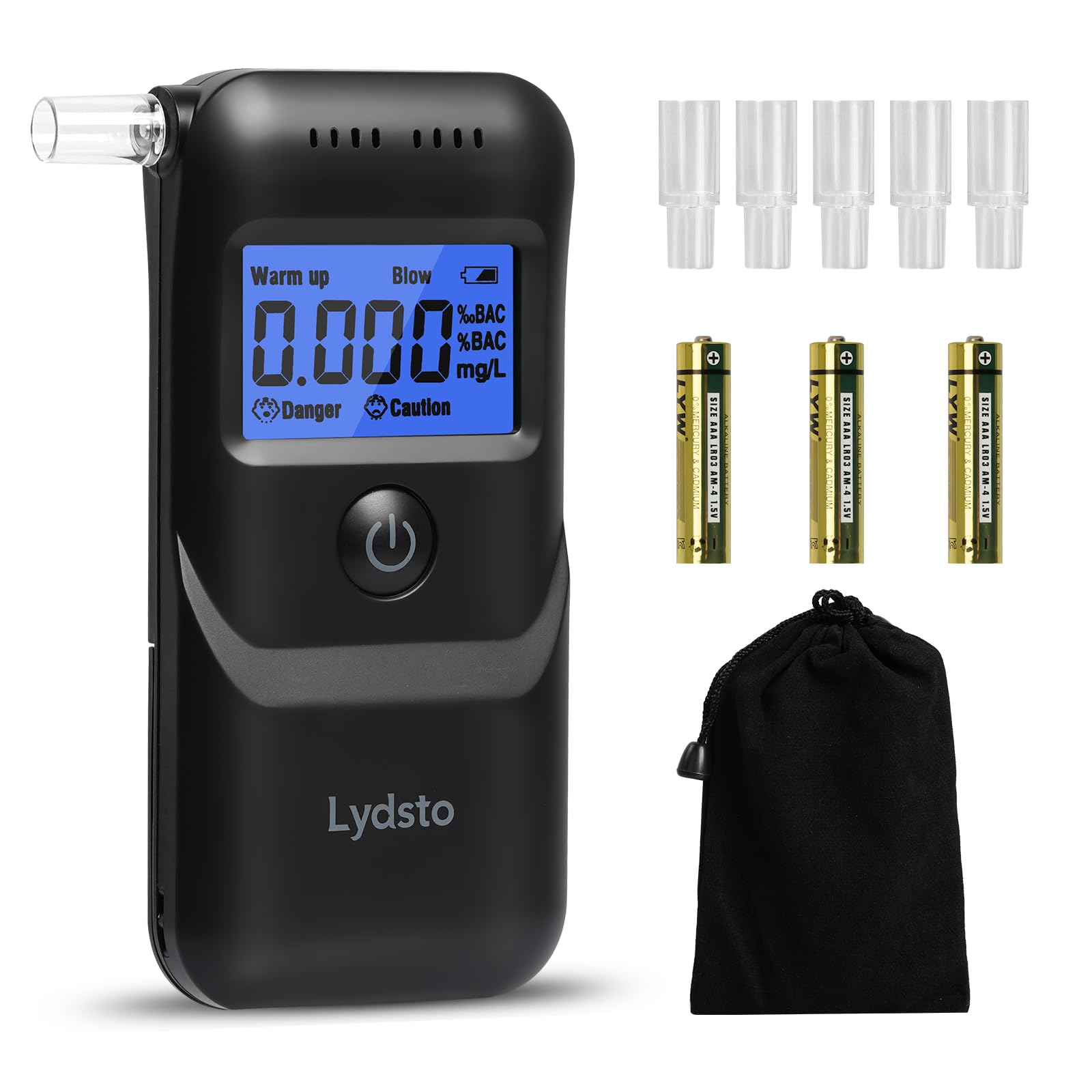 PEAKGEAR Digital Breathalyser - Portable Alcohol Tester With USB Charging, LCD Display, No Mouthpiece Needed-398249