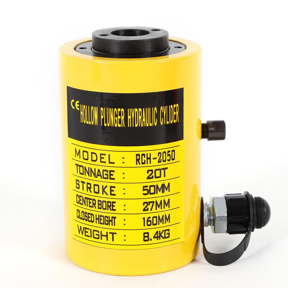 Cilindro hidráulico, 20T Hub 160 mm, cilindro hidráulico hueco, cilindro hueco, bomba de aceite manual, cilindro hidráulico Jack herramienta hidráulica elevador 44000LBS Automotive