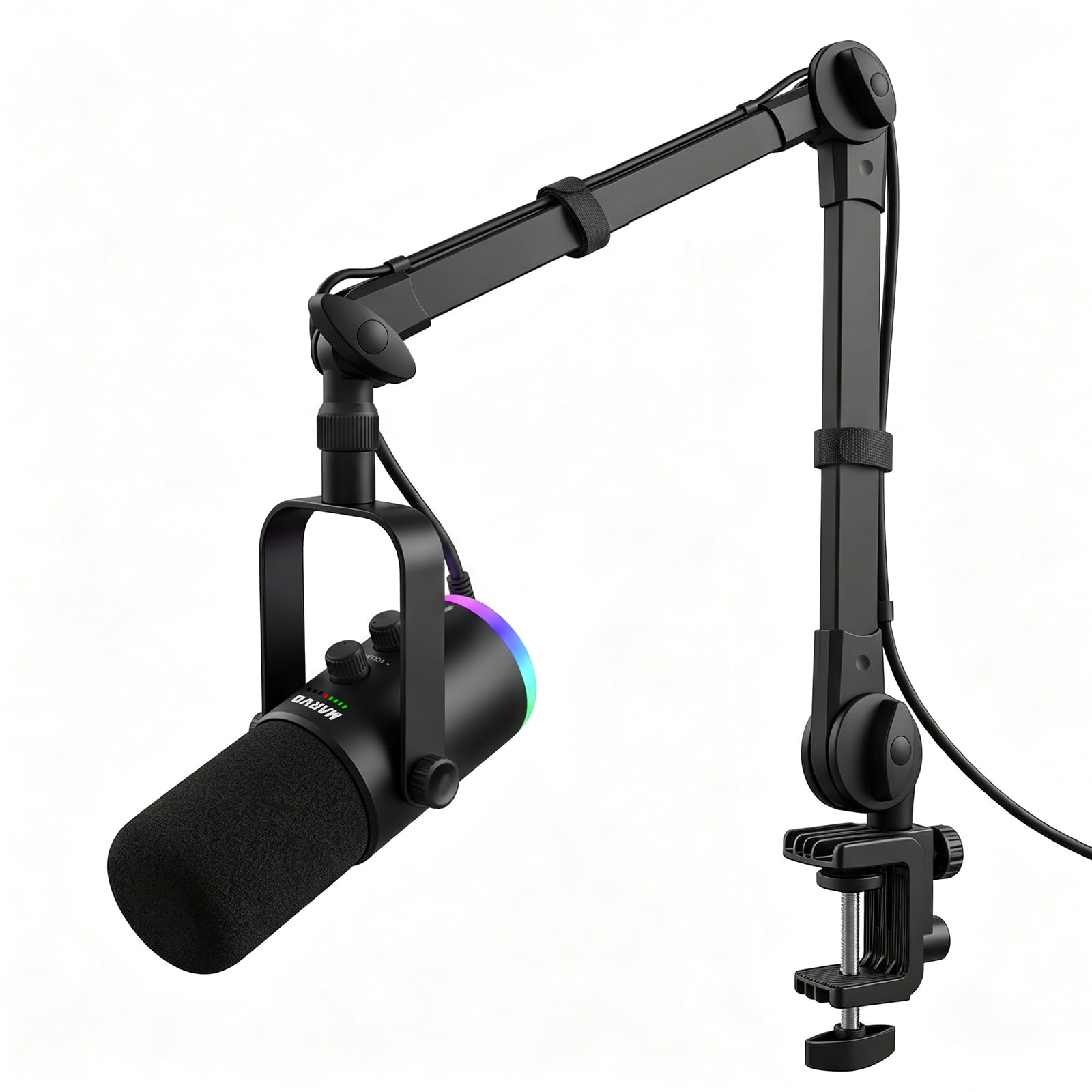 Gaming Microphone Set, Condenser PC Mic for Streaming Podcasting with Boom Arm Stand, Mut…