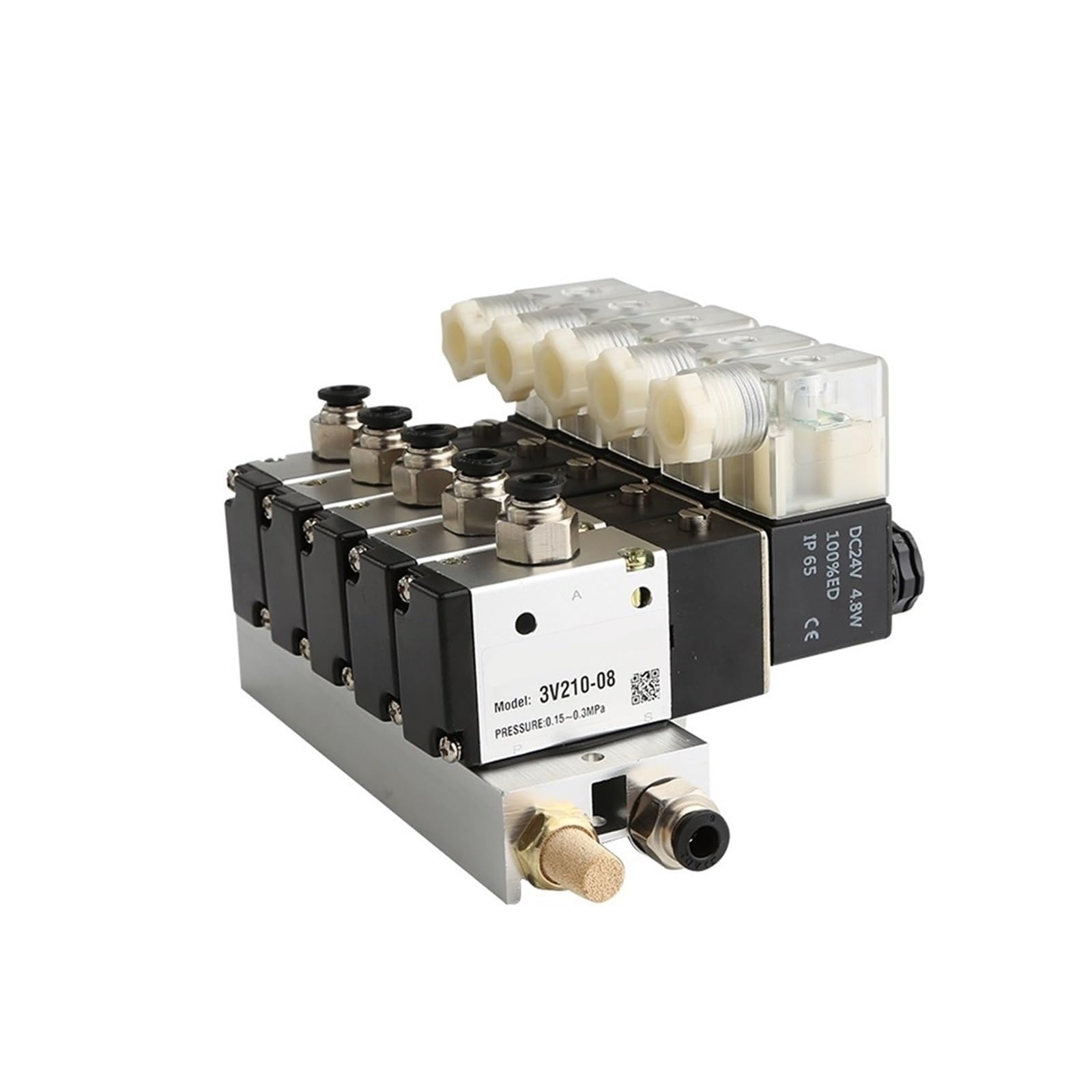 Bloc de vannes électromagnétiques 3V110-06-NC pour réduire le bruit d'air