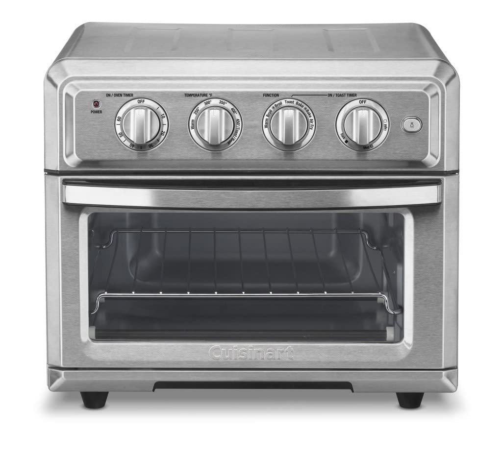 Cuisinart TOA-60 convection air fryer toaster oven in stainless steel