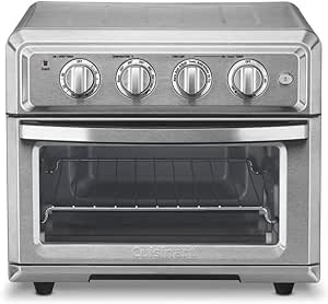 Air Fryer + Convection Toaster Oven by Cuisinart, 7-1 Oven with Bake, Grill, Broil &amp; Warm Options, Stainless Steel, TOA-60