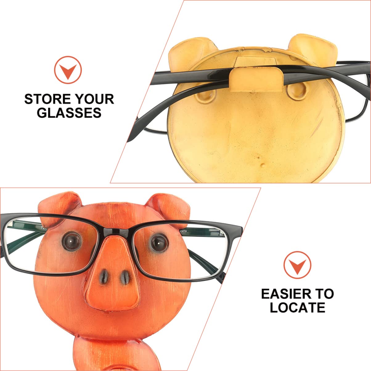 TOPBATHY 2stücke Kreativer Piggy Eyewear Holder Aus Eisen Niedlicher Brillenständer Für Schreibtisch Dekoratives Accessoire Und Aufbewahrung Für Brillen Und Sonnenbrillen