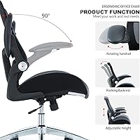 Vista 8 de Silla de oficina ergonómica de escritorio, 400 libras, grande y alta, resistente, cojín de espuma de modelado 3D ancho y suave, silla de escritorio