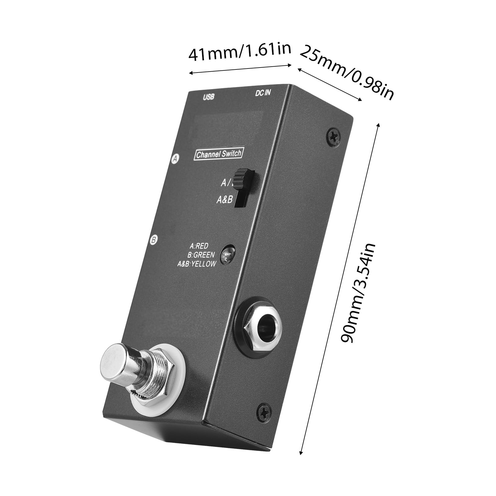ABY Line Selector AB-Schalter Mini-Gitarreneffektpedal True Bypass Gitarren-Bass-Pedal AB-Box – ABY-Kanalschalter