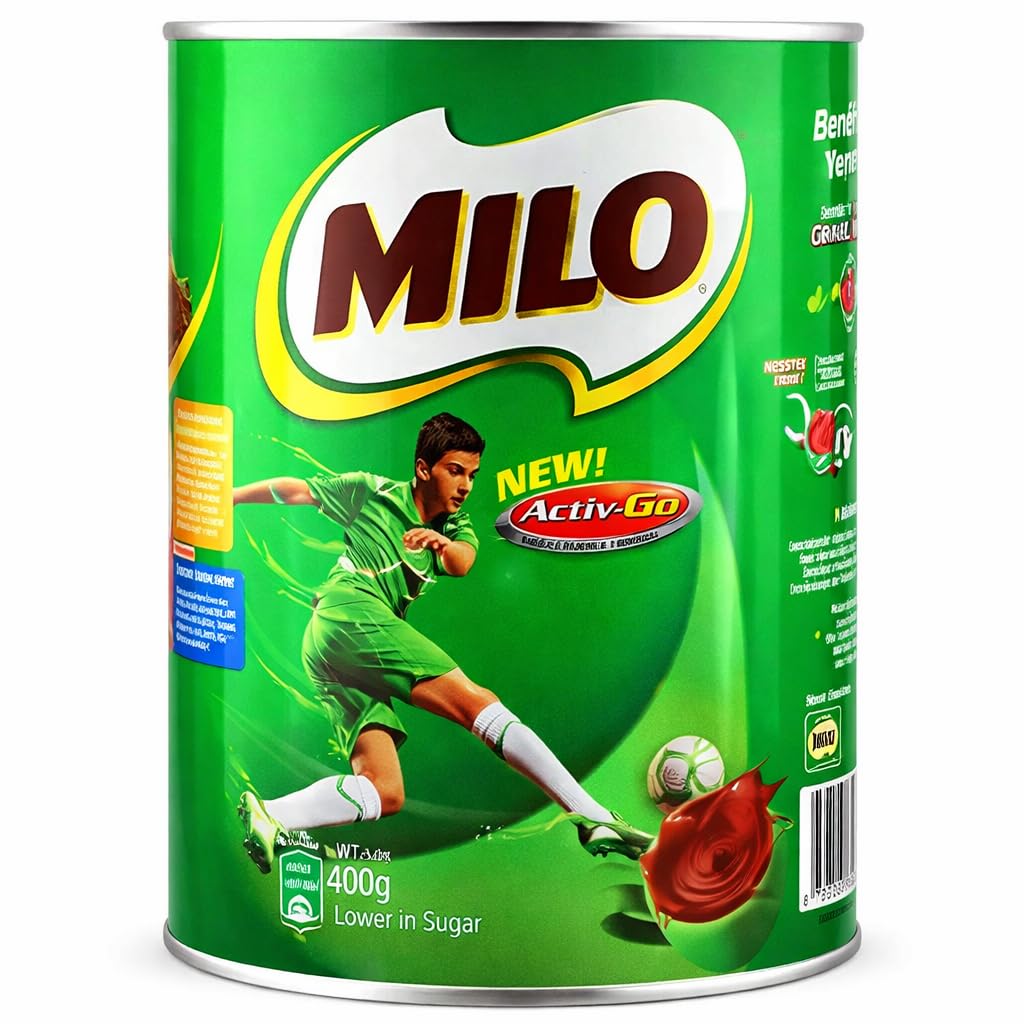 Milos Active Chocolate Powder Nourishing Cocoa Malt Drink 400g Tin (Imported)