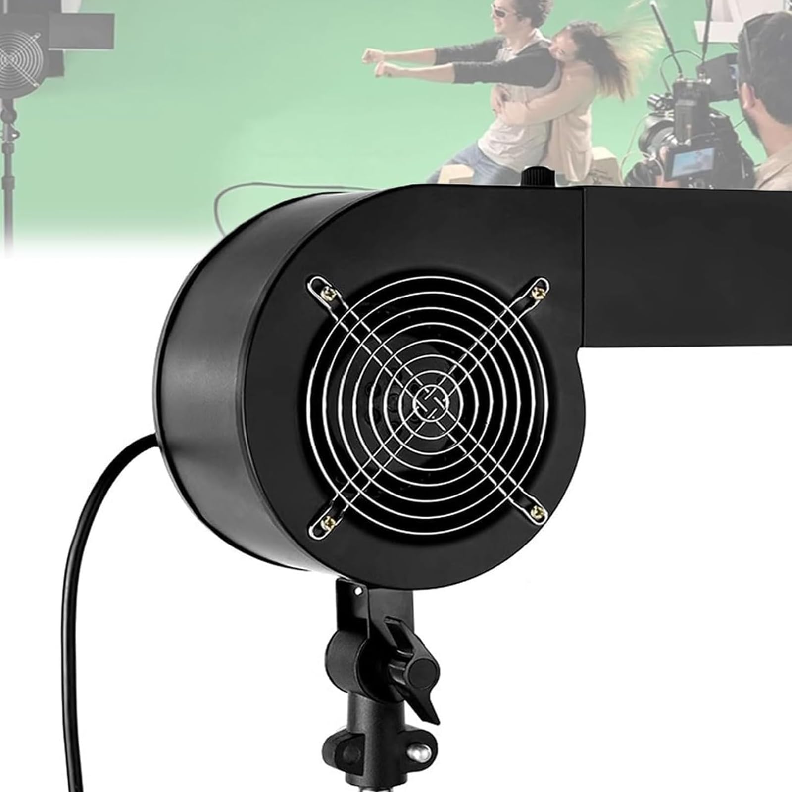 Ventilatore per fotografia, 120 W, portatile, con controllo della velocità variabile e testa regolabile a 180°, 2600 giri/min, per effetti speciali per film e servizi fotografici