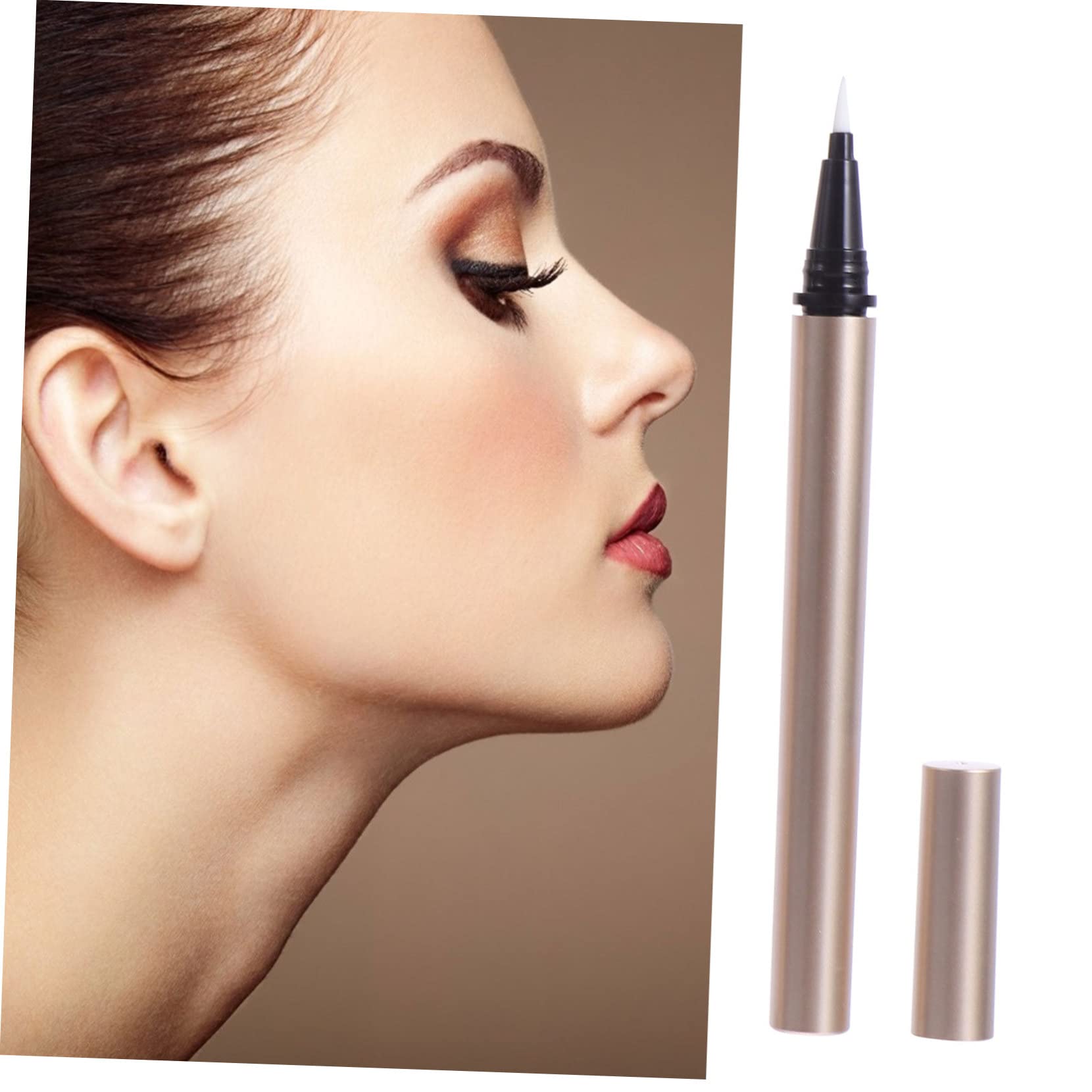 5 Stück 1ml Wiederbefüllbare Leere Eyeliner Tuben aus Kunststoff in Gold Tragbare Flüssig Eyeliner Stift Hüllen für Kosmetikgeschäfte und Großhändler