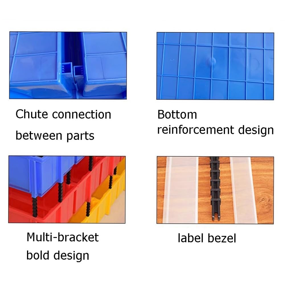 Support De Pièces, Sur Pied Bacs De Rangement, Outil De Performances Demi-vrac Support De Stockage De Bacs, pour Une Organisation Facile Des Outils Dans Le Garage, Les Pièces, Matériel ( Couleur : Ros
