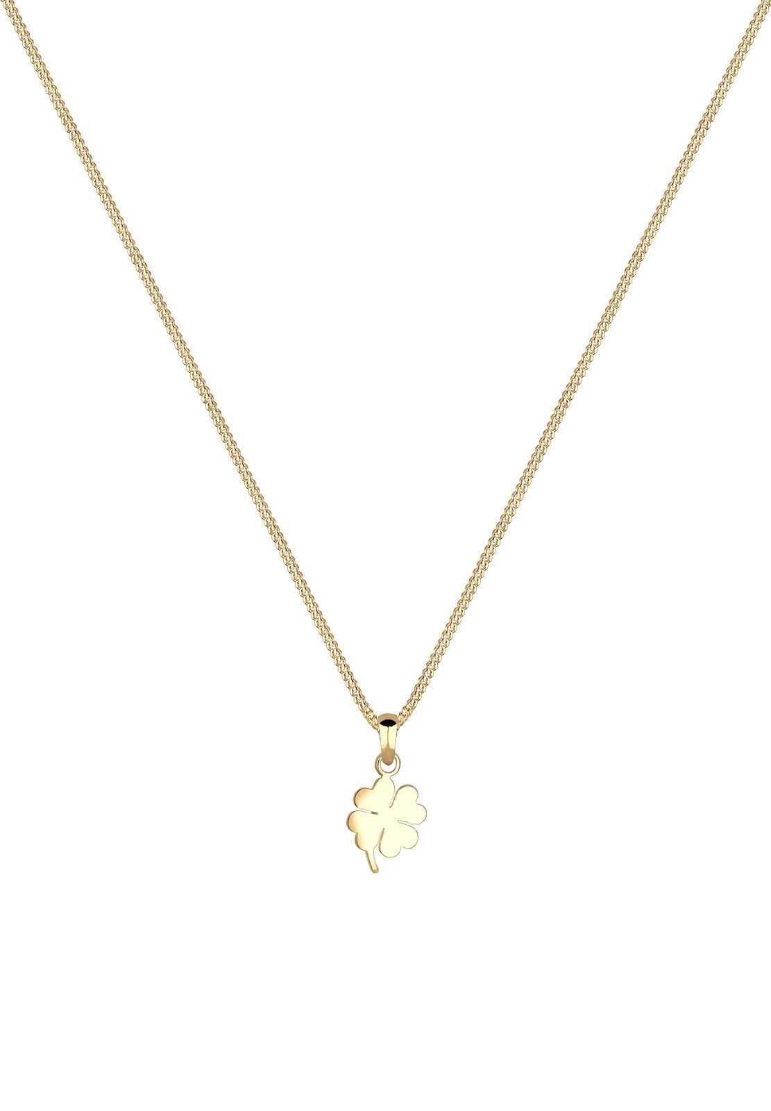 Elli Premium Halskette Damen mit Anhänger Kleeblatt Glücksbringer Talisman