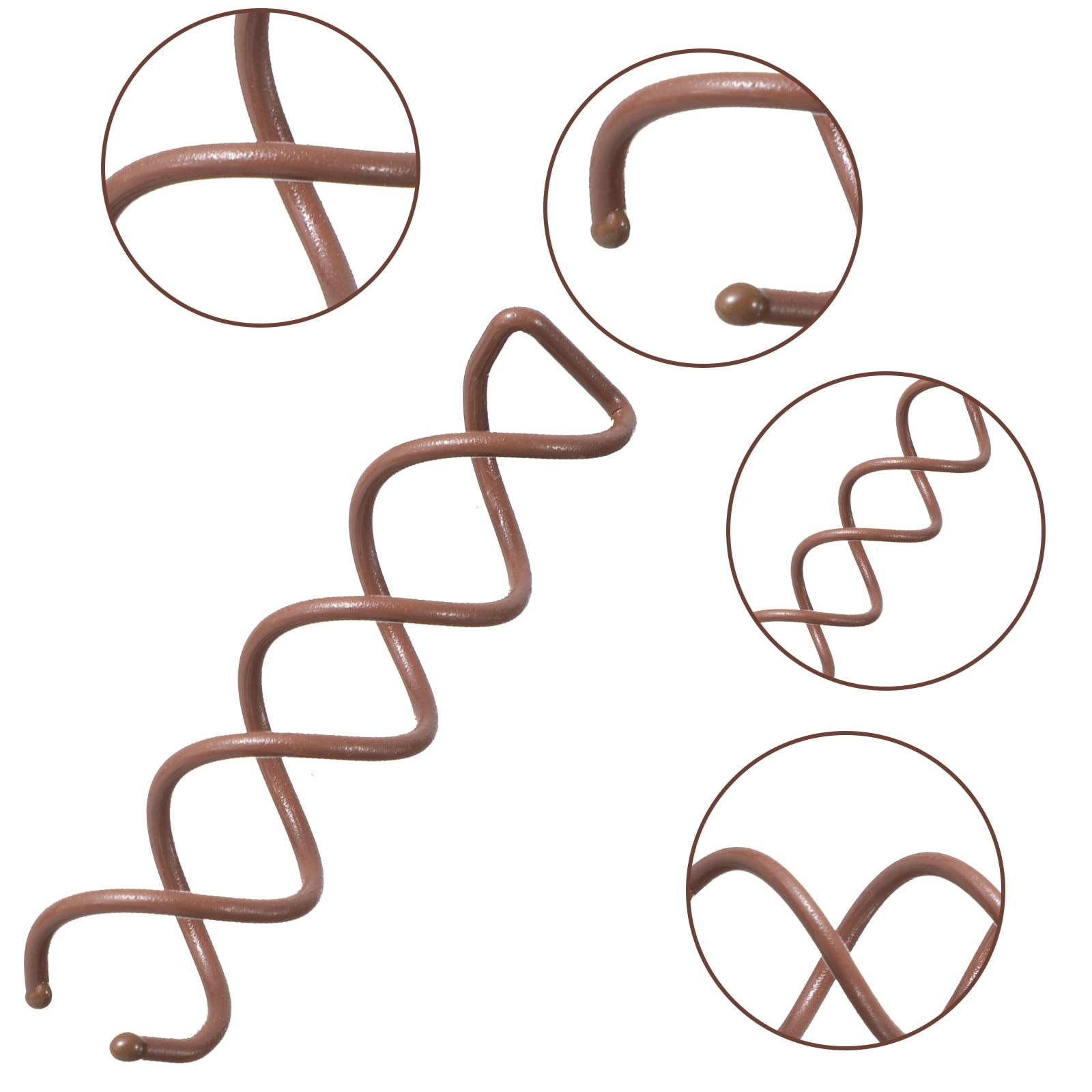 Molain 20 Pcs Spiral Hair Pins, Spiral Twist HairPins Spin Pin for Hair Alloy Spirals Bobby Pin - Image 3