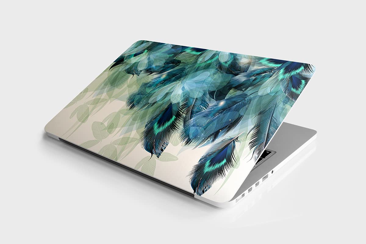 DWELLSINDIA Blue Feather Skin/Sticker for Laptops Upto 15.6 Inch Suitable for HP, Lenovo, Dell, Acer, Asus (HD Quality, Multicolor) - Pack of 1 (B0983VB1FQ) Amazon Price History, Amazon Price Tracker