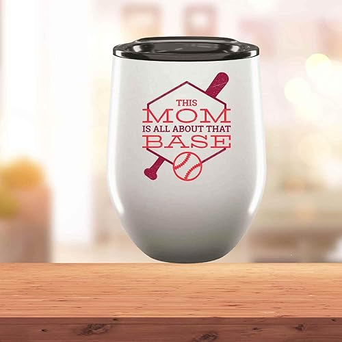 Miniatura 6 de Funny Gift - Baseball Mom Gift, Ideal For Mother's Day - Framed Bat And Ball That Base This Moms On 11oz Ceramic Mug 12oz Wine Tumbler Cup
