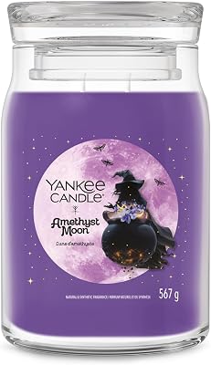 Yankee Candle Bougie parfumée en verre (grande) Améthyste Moon – Bougie d'Halloween – Bougie signature avec durée de combustion jusqu'à 80 heures