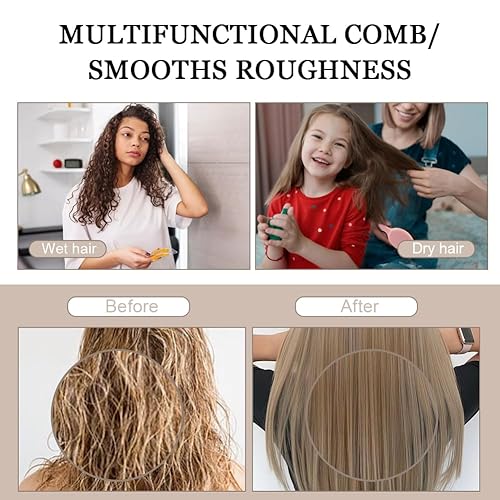 Miniatura 3 de Jaxbo 18 piezas de mini cepillo de viaje para el cabello, cepillo desenredante colorido húmedo y seco para mujeres y niñas, cepillo de cerdas suaves