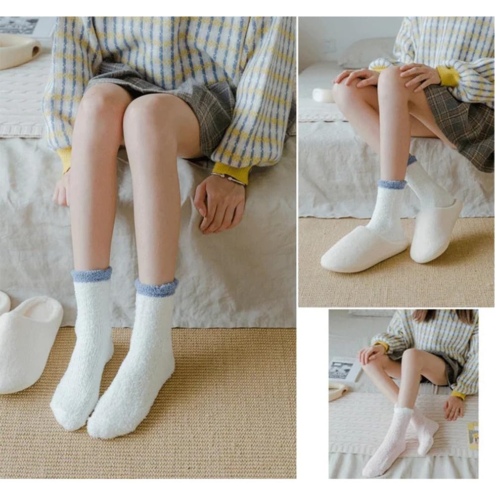 4 pares de calcetines suaves, gruesos y cálidos para mujer, ideales para el invierno