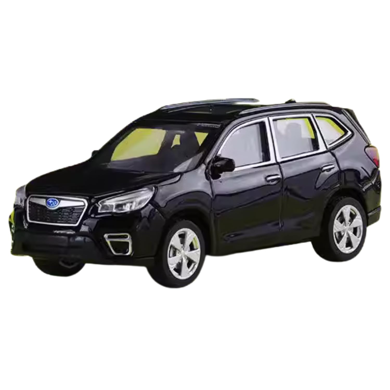 Heimanba 1/43 Subaru Forester 2021 Black Diecast Model Car Rubber Tires