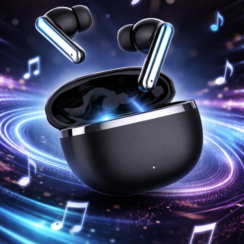 Image of Wireless Ear Buds X550 for OnePlus Nord 3 5G 256GB Earphones Cinematic Spatial Audio, 20hrs Playtime, Bluetoot Headphones mic Type C Fast Charging -C-Black